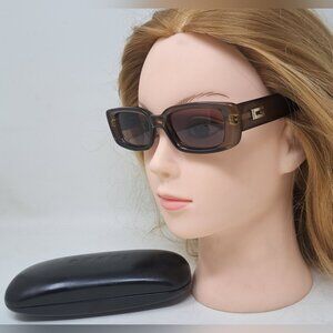 NEW Gucci Women's Vintage Sunglasses Tom Ford 90s Dark Honey GG2409N/S 49-19-135
